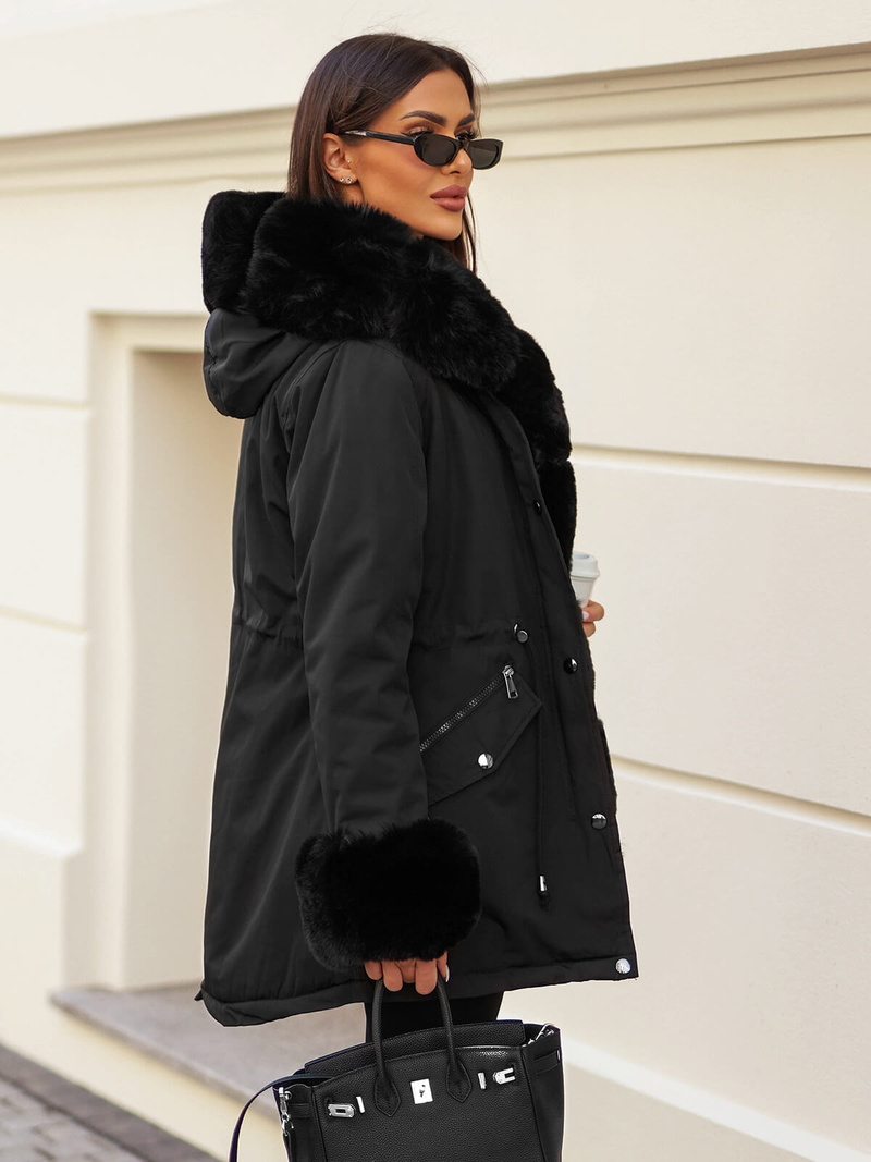 Chaqueta de mujer en negra OZONEE JS/16M9062/392Z