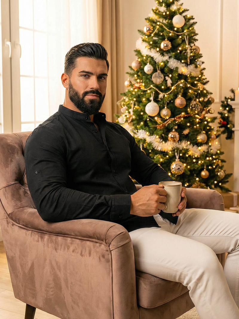 Camisa de hombre negra OZONEE O/V121Z