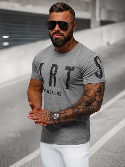 Camiseta de hombre grafito OZONEE O/8T1263/5