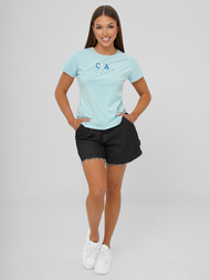 Camiseta de mujer azul claro OZONEE JS/RJ77542