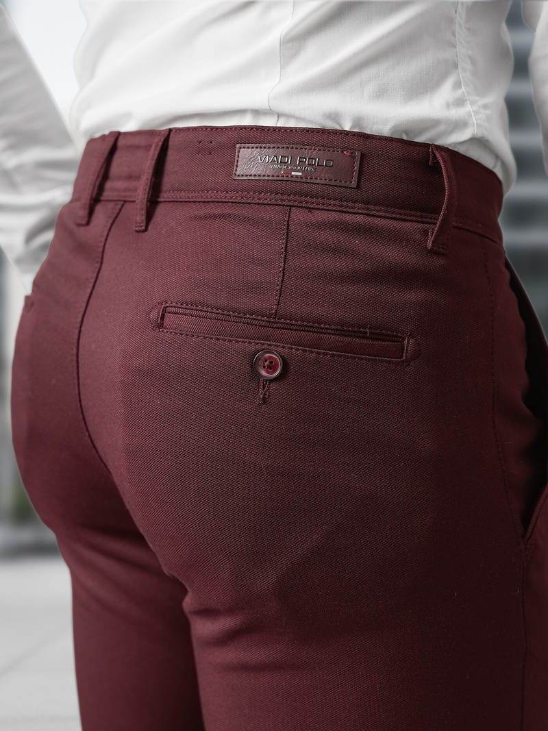 Pantalón chino de hombre burdeos OZONEE V/5100