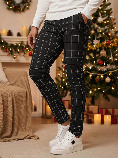 Pantalón chino de hombre negro OZONEE DJ/5505Z