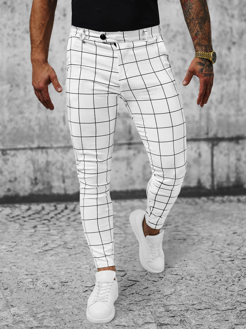 Pantalón chino de hombre blancos OZONEE O/P4009
