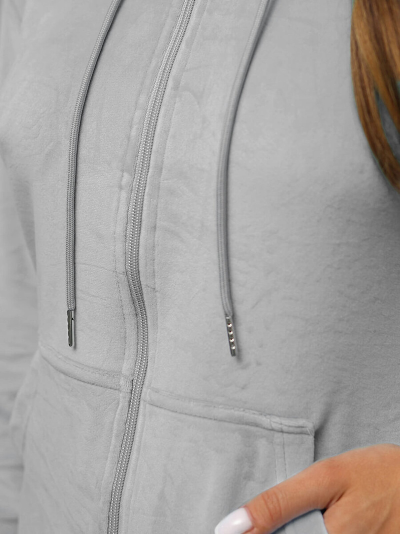 Chándal velour de mujer de gris OZONEE JS/8C1176/2Z