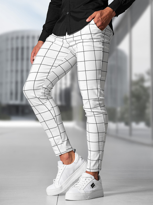 Pantalón chino de hombre blancos OZONEE O/P4009Z