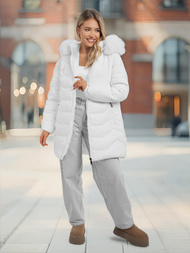 Chaqueta de mujer blanca OZONEE JS/16M9121/281Z