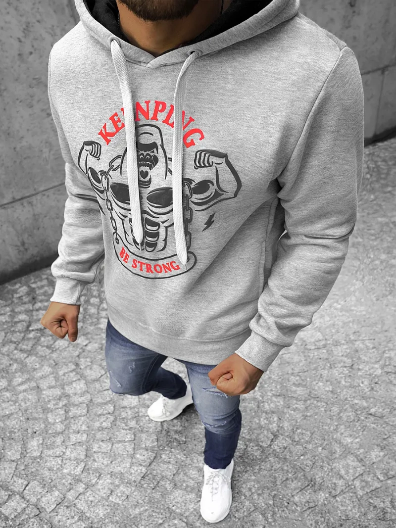 Sudadera de hombre amarillo gris OZONEE JS/Y10068