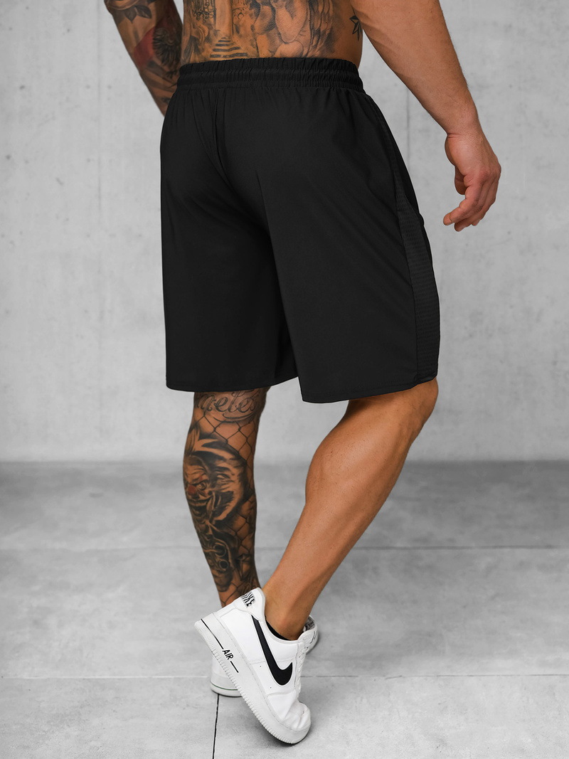 Pantalones cortos deportivos para hombre negras OZONEE JS/12K1803/3