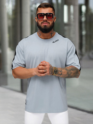 Camiseta de hombre azul claro OZONEE O/QQ1195