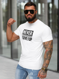 Camiseta de hombre blanco OZONEE NB/MT3133