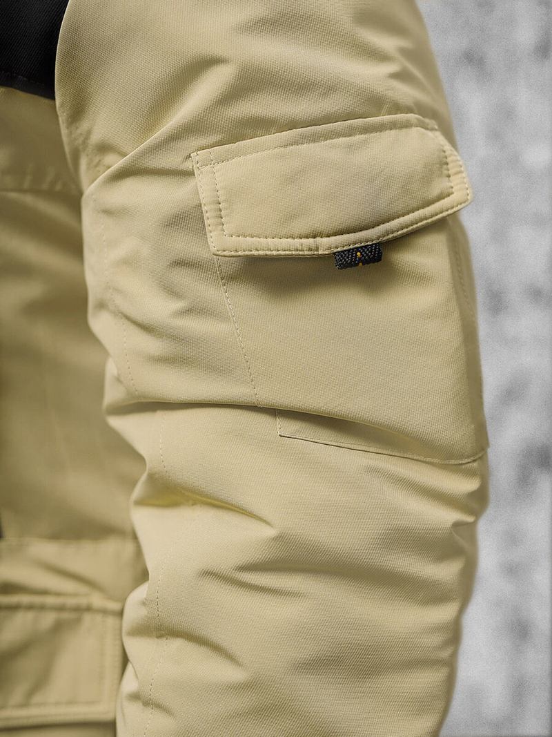 Chaqueta de hombre beige OZONEE JS/22M322/62