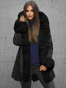 Chaqueta de mujer en negra OZONEE JS/16M9062/392