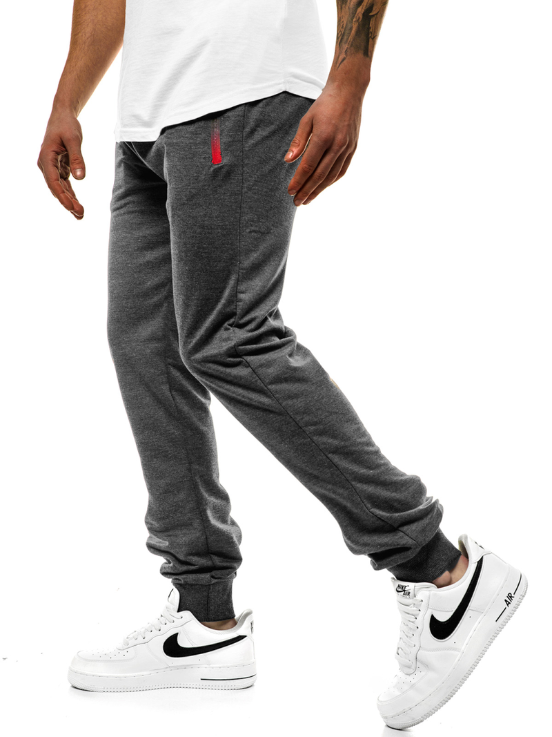 Pantalón de chándal de hombre gris oscuro JS/XW007S