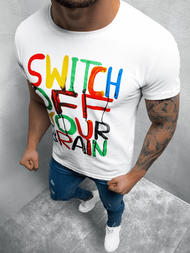 Camiseta de hombre blanca OZONEE O/1181