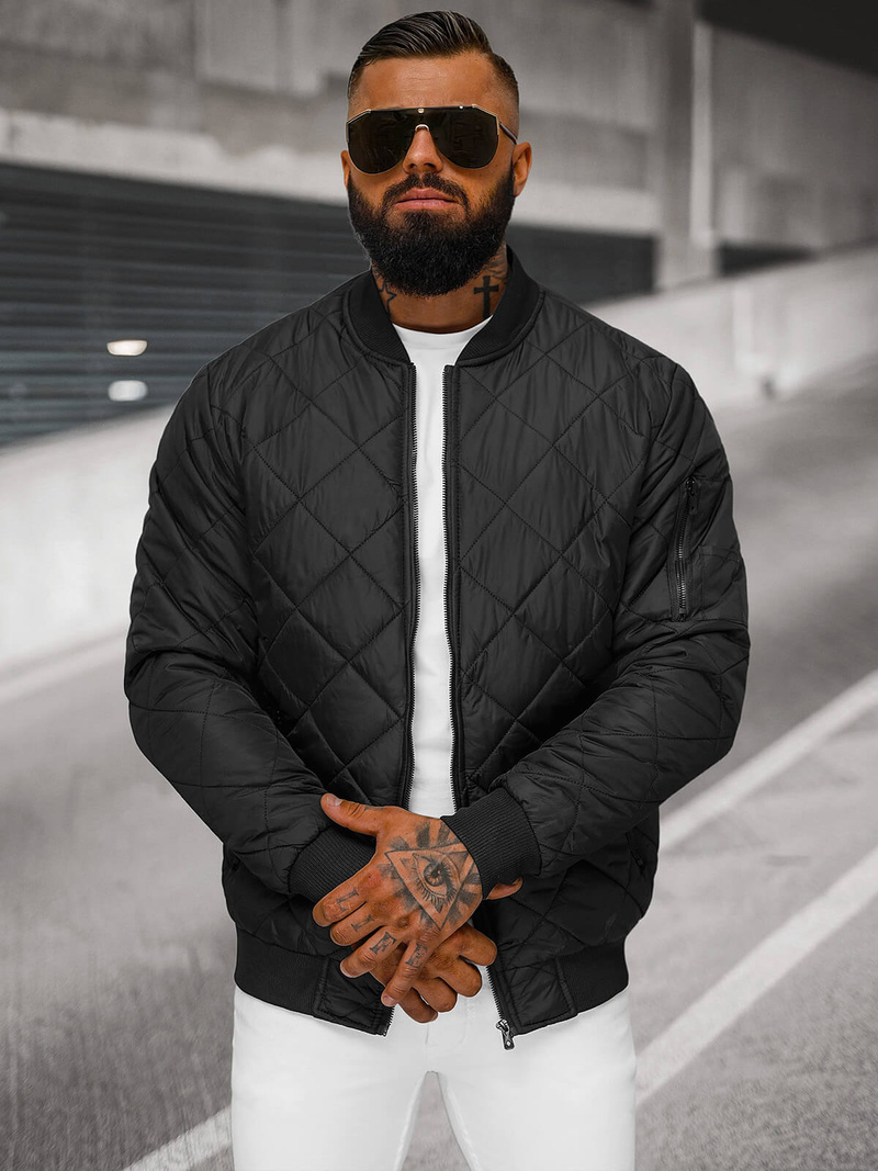 Chaqueta de hombre negra OZONEE JS/MY01Z