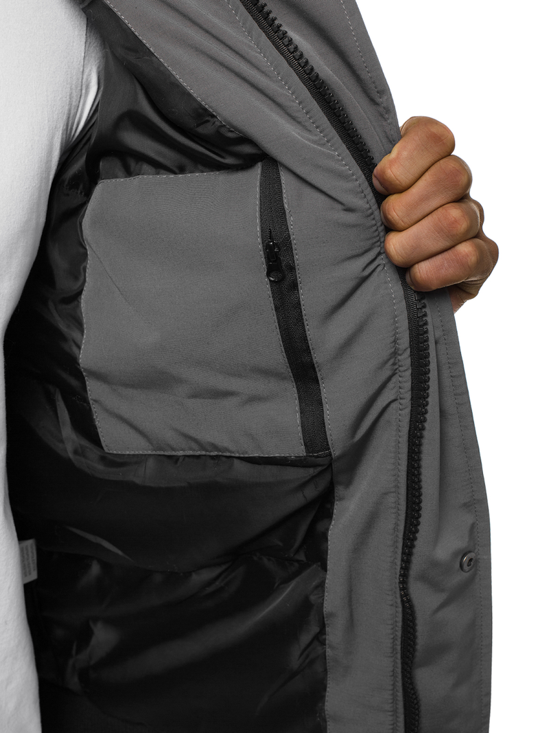 Chaqueta de hombre gris OZONEE JS/2019005