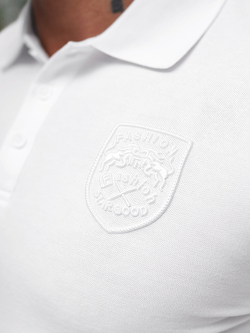 Polo de hombre blanca OZONEE NB/MT3142Z