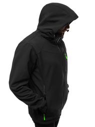 Chaqueta de hombre negra-verde OZONEE GE/12269