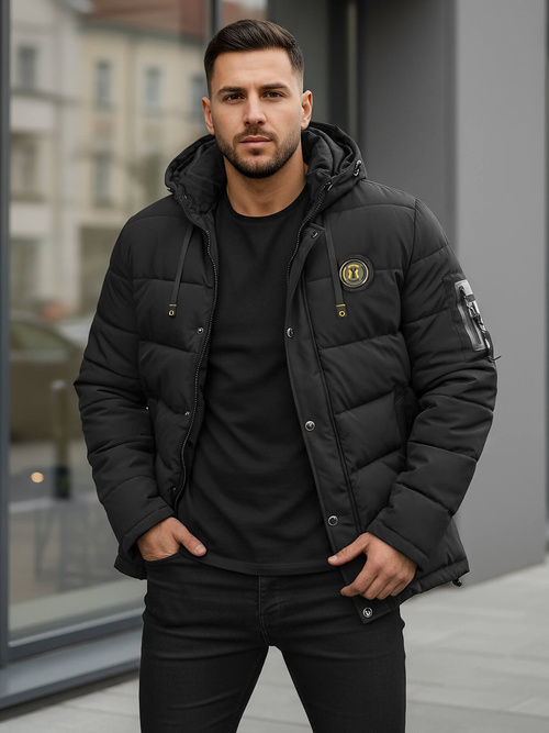 Chaqueta de hombre negra OZONEE JS/57M7503/392Z