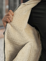 Chaqueta de cuero de hombre negra OZONEE JS/11Z8271