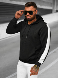 Sudadera de hombre negra OZONEE JS/3B579