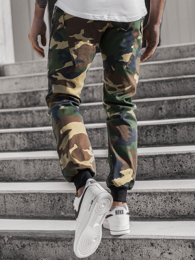 Pantalón jogger de hombre camuflaje-verde OZONEE O/11103