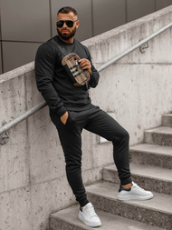 Chándal de hombre negro OZONEE JS/68C10380/3Z