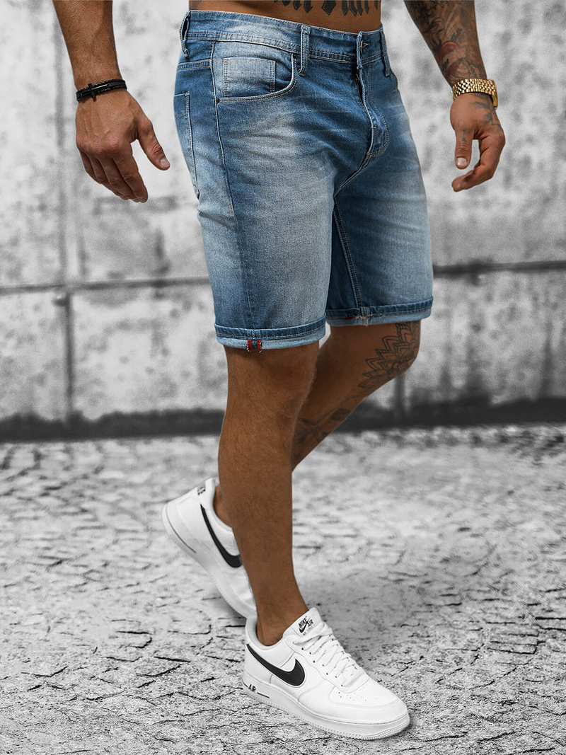 Pantalón corto de hombre azul OZONEE NB/MP0264BC