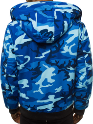 Chaqueta de hombre camo-azul OZONEE JS/2019005