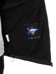 Chaqueta de hombre negro-azul OZONEE GE/12263Z