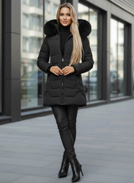 Chaqueta de mujer negra OZONEE JS/16M9121/392Z