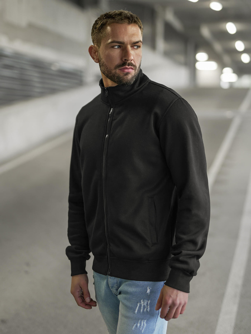 Sudadera de hombre negra OZONEE JS/2002Z