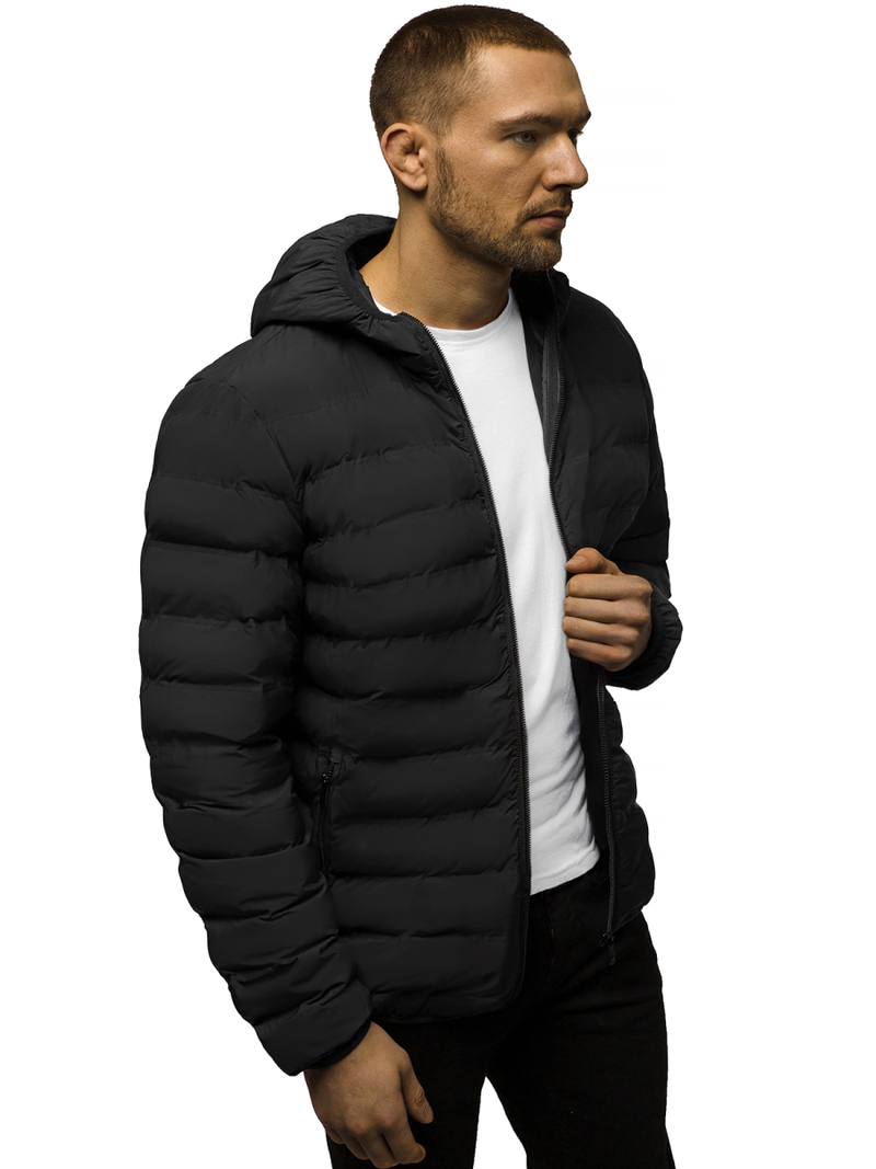 Chaqueta de hombre negra OZONEE JS/SM67Z