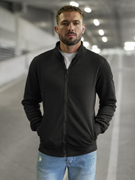 Sudadera de hombre negra OZONEE JS/2002Z