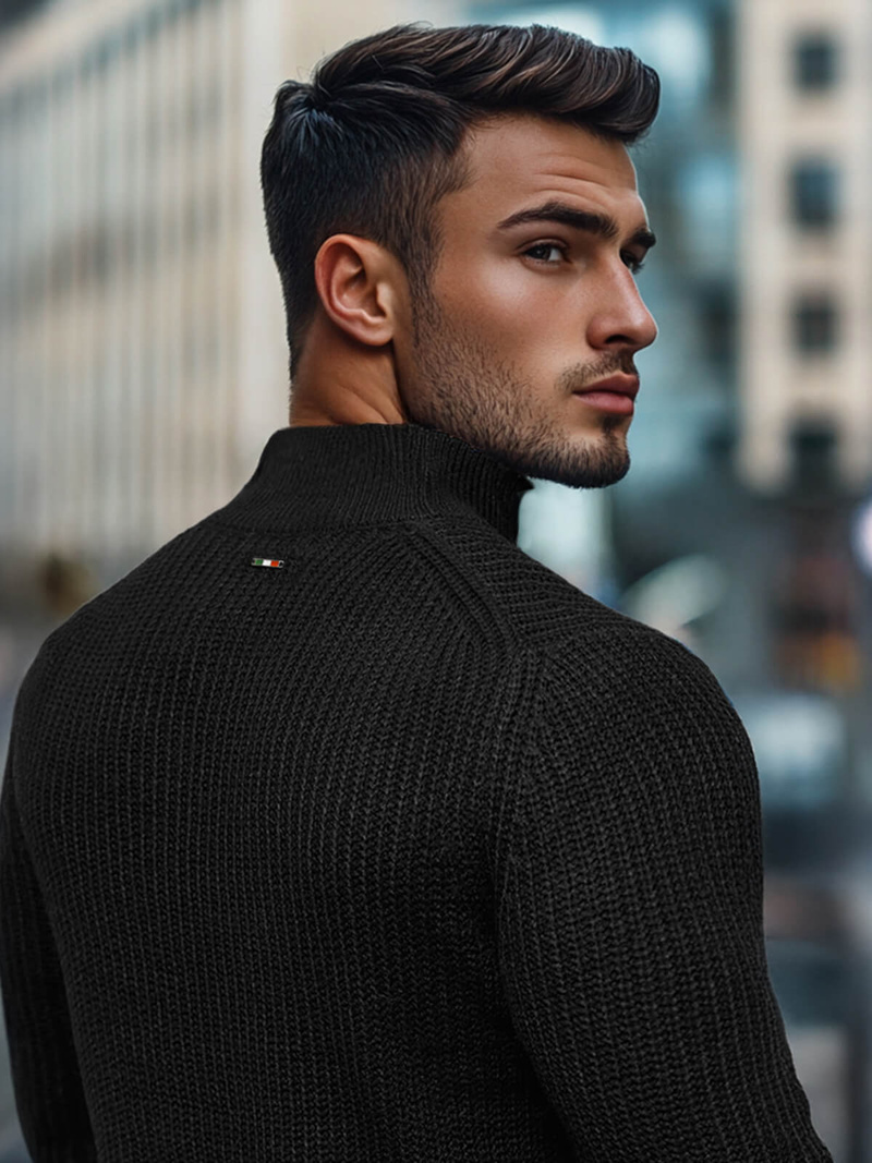 Jersey de hombre negro OZONEE NB/MM6020/4Z