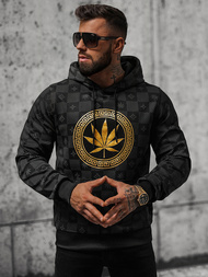 Sudadera de hombre negra OZONEE O/B265