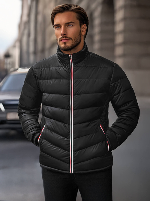 Chaqueta de hombre negra OZONEE JS/SM71Z