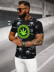 Camiseta de hombre negra OZONEE O/T139/3