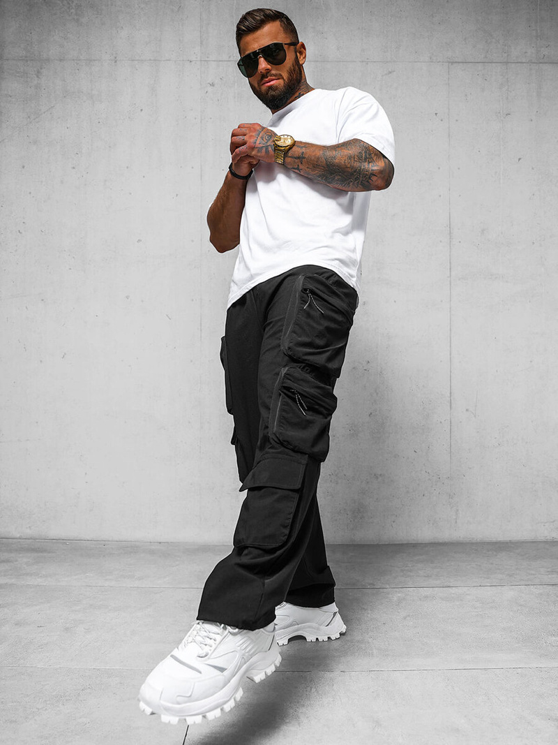 Pantalón de hombre negros OZONEE O/PS5528