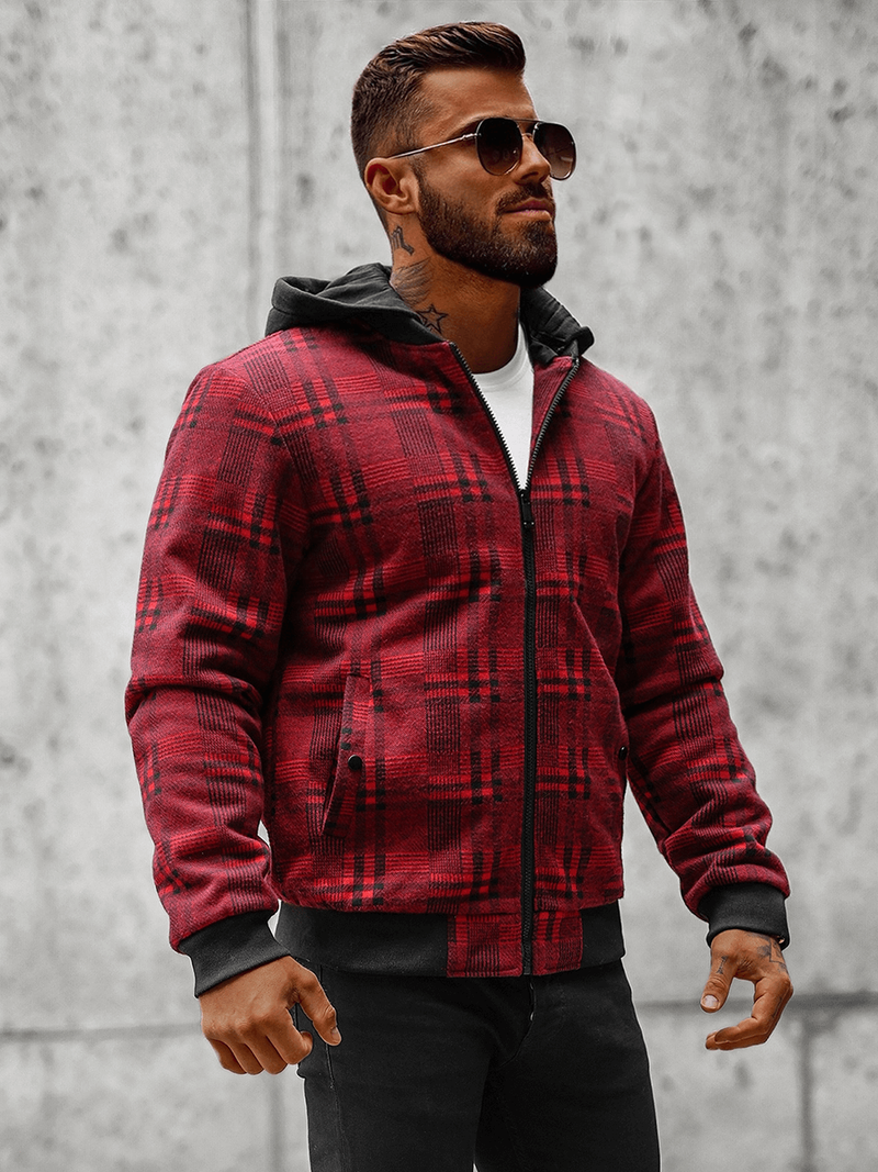 Chaqueta de hombre roja OZONEE O/3A58