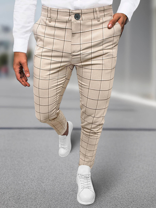 Pantalón chino de hombre beige OZONEE DJ/5522Z