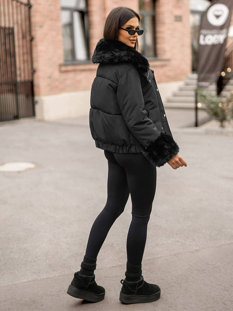 Chaqueta de mujer en negra OZONEE O/H833