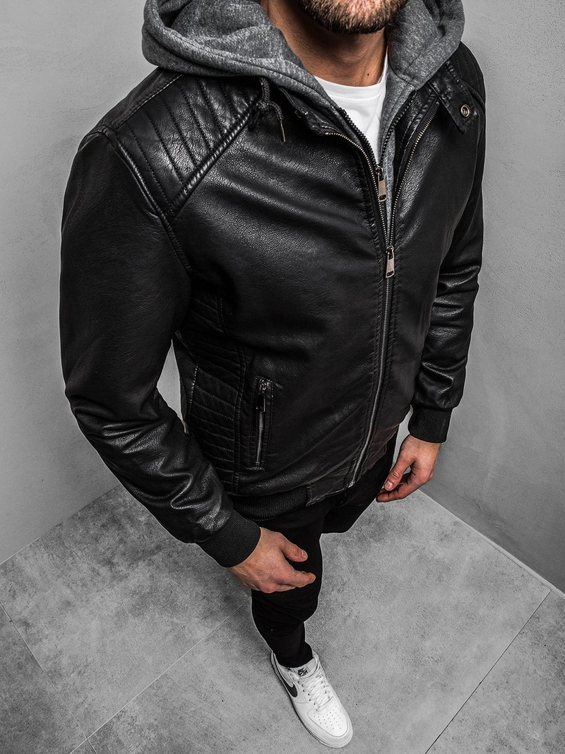 Chaqueta de hombre negr OZONEE RF/HK01Z