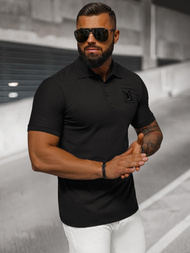 Polo de hombre negro OZONEE NB/MT3105