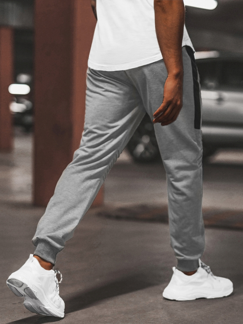 Pantalón de chándal de hombre gris OZONEE JS/68K10326Z