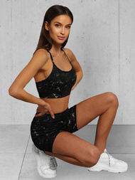 Conjunto de chándal de dos piezas de negro OZONEE O/XL015/1