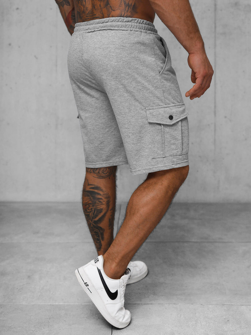 Pantalón corto de hombre gris OZONEE JS/8K218/2