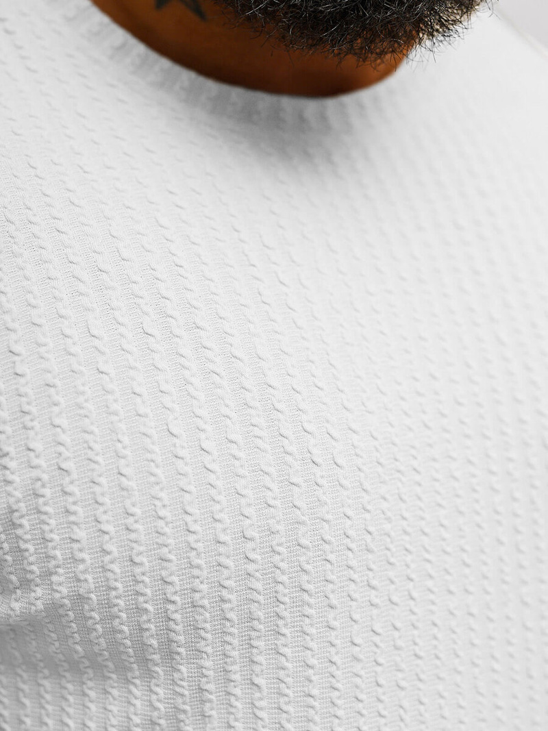 Camiseta de hombre blanco OZONEE O/7766T