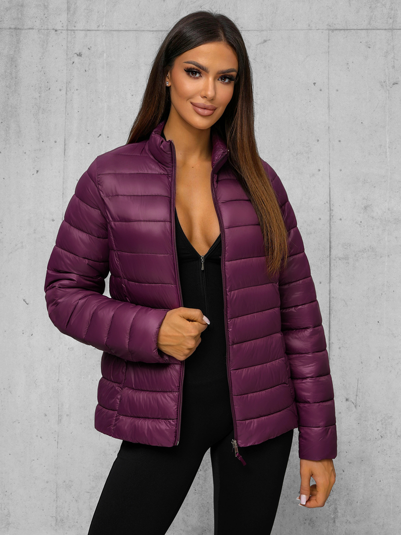 Chaqueta de mujer burdeos OZONEE JS/11Z8170Z