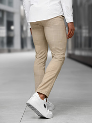 Pantalón chino de hombre beige OZONEE DJ/5505Z
